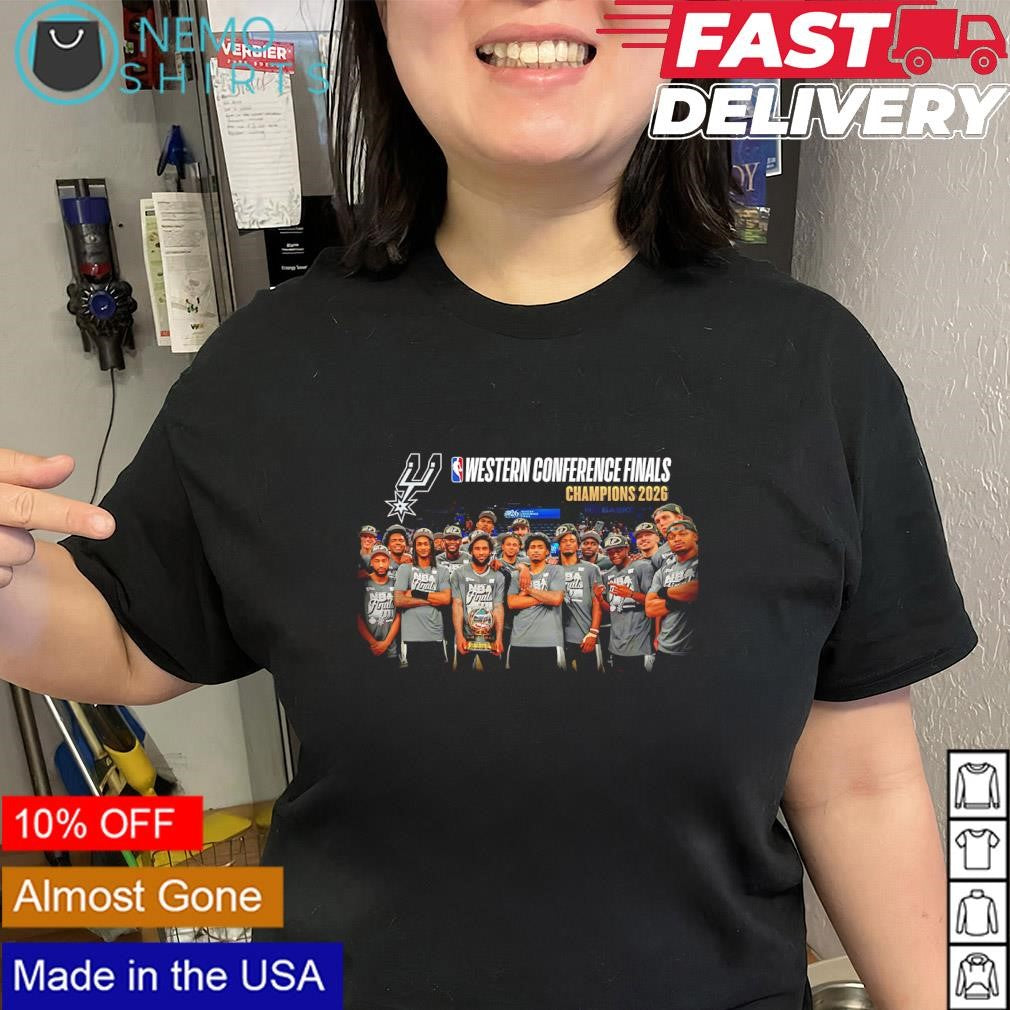 San Antonio Spurs 2026 NBA Western Conference Champions all team shirt