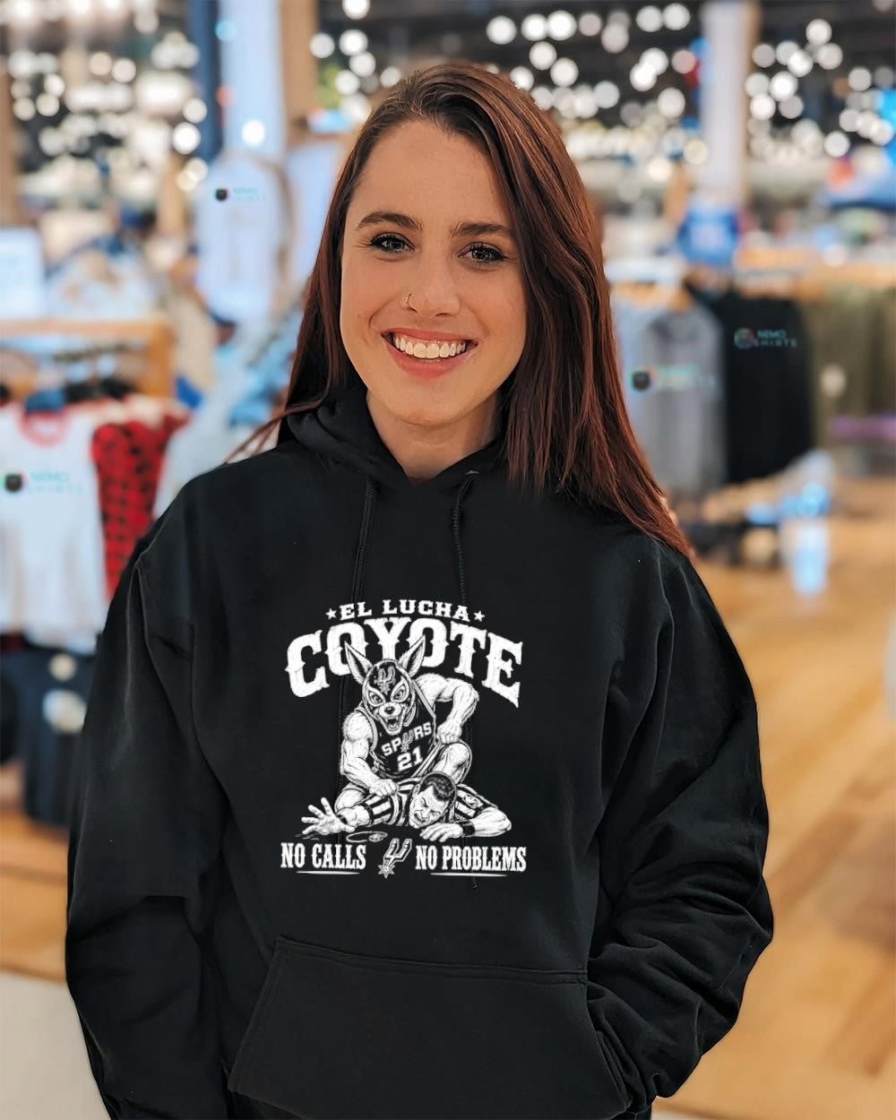 San Antonio Spurs El Lucha Coyote no calls no problems shirt