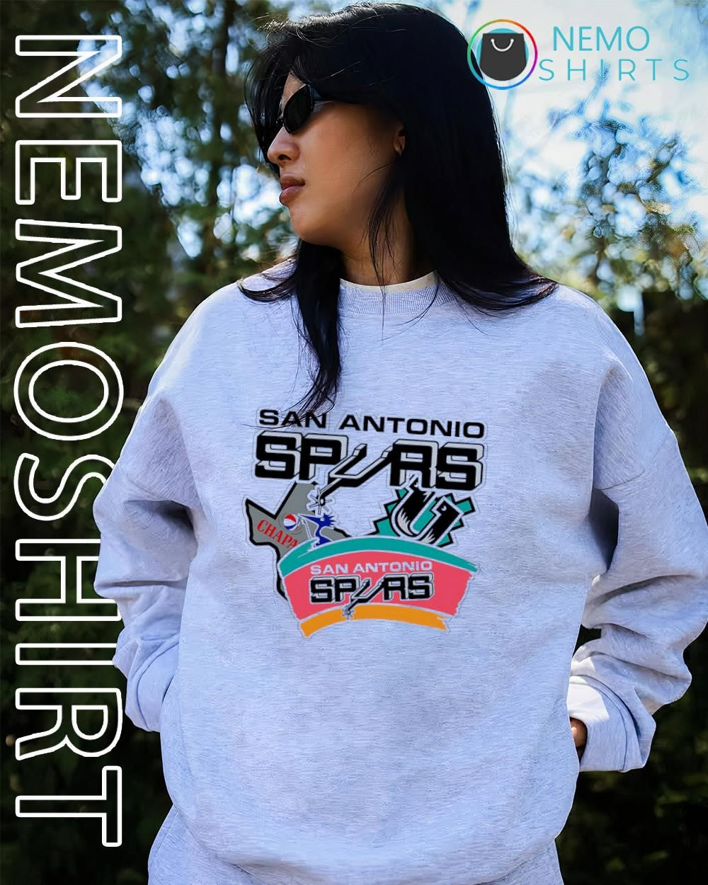 San Antonio Spurs Fiesta vinyl sticker shirt