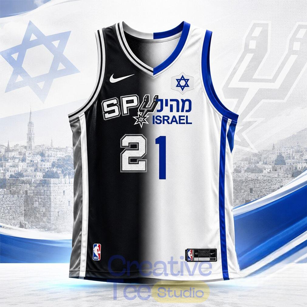 San Antonio Spurs Israel Heritage 2026 NBA Finals Basketball Jersey