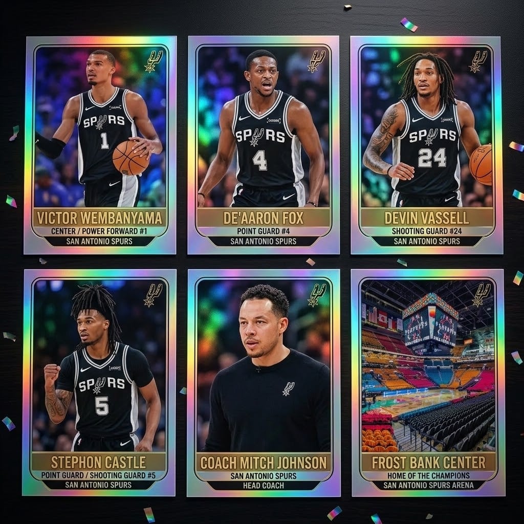 San Antonio Spurs NBA Champions 2025/2026 Trading Card Box Set
