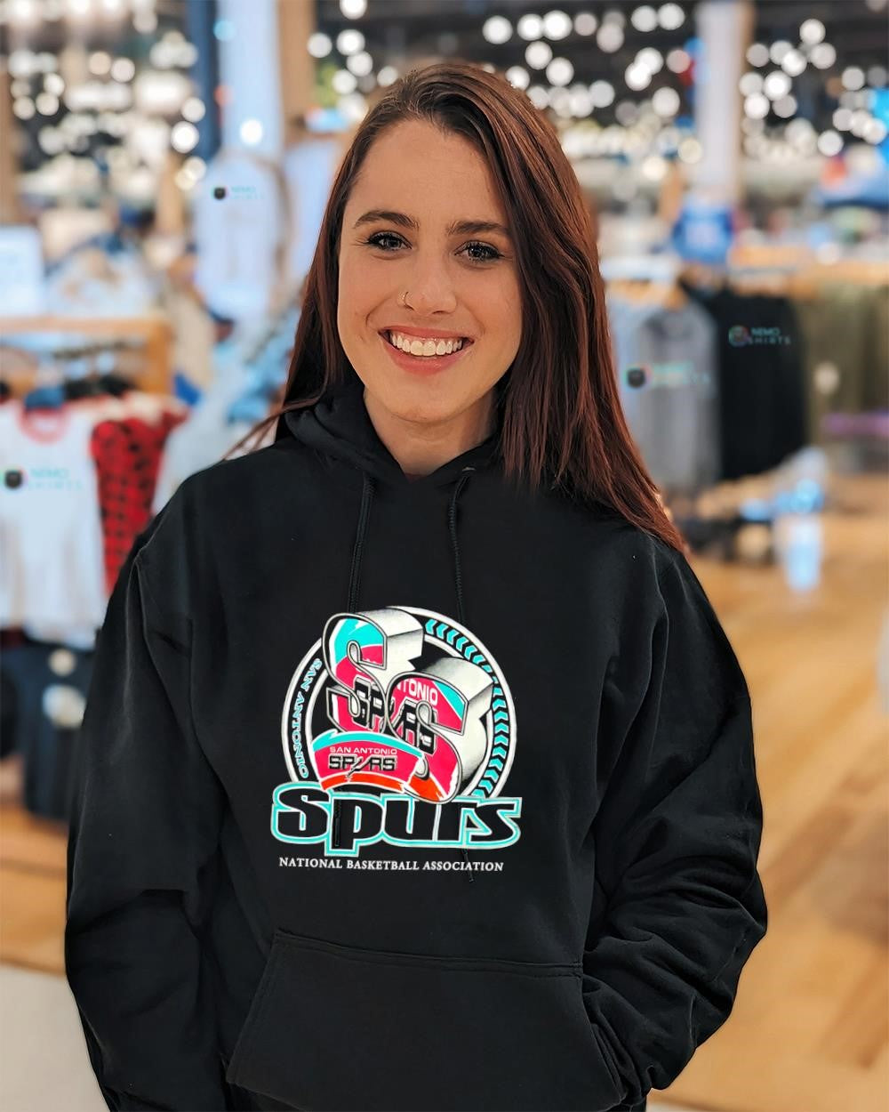 San Antonio Spurs National basketball assciation SS logo shirt