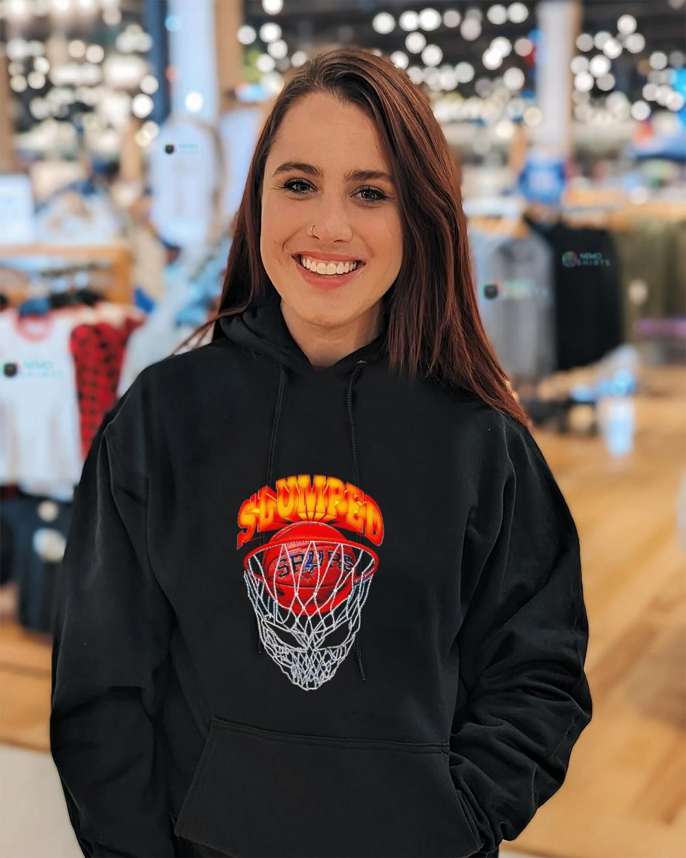San Antonio Spurs Slumped hoop vintage shirt