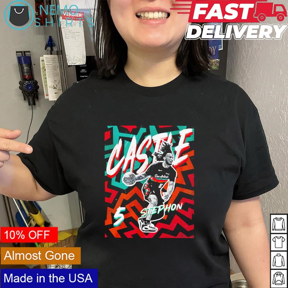 San Antonio Spurs Stephon Castle number 5 Fiesta graphic shirt