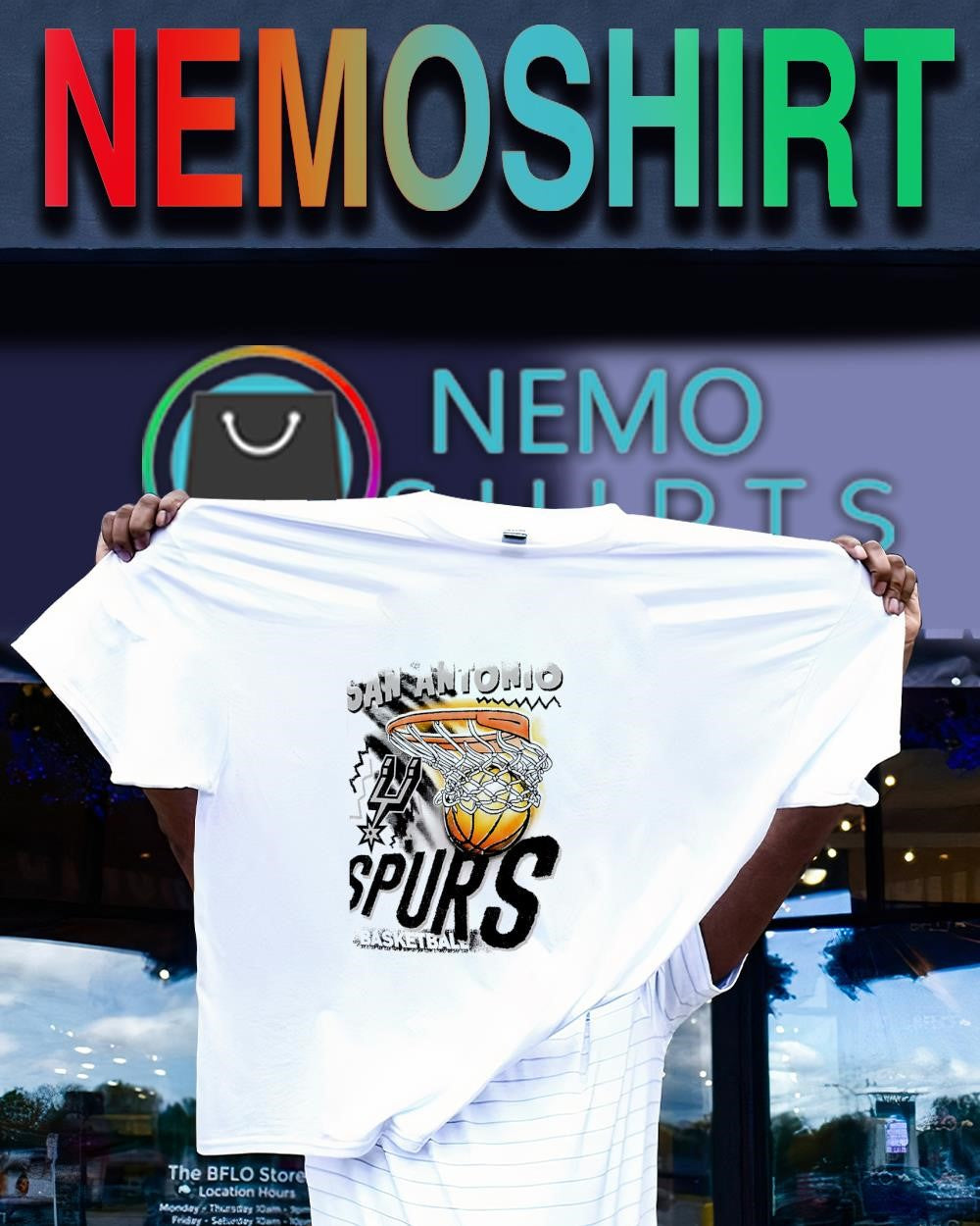 San Antonio Spurs basketball graphic shirt