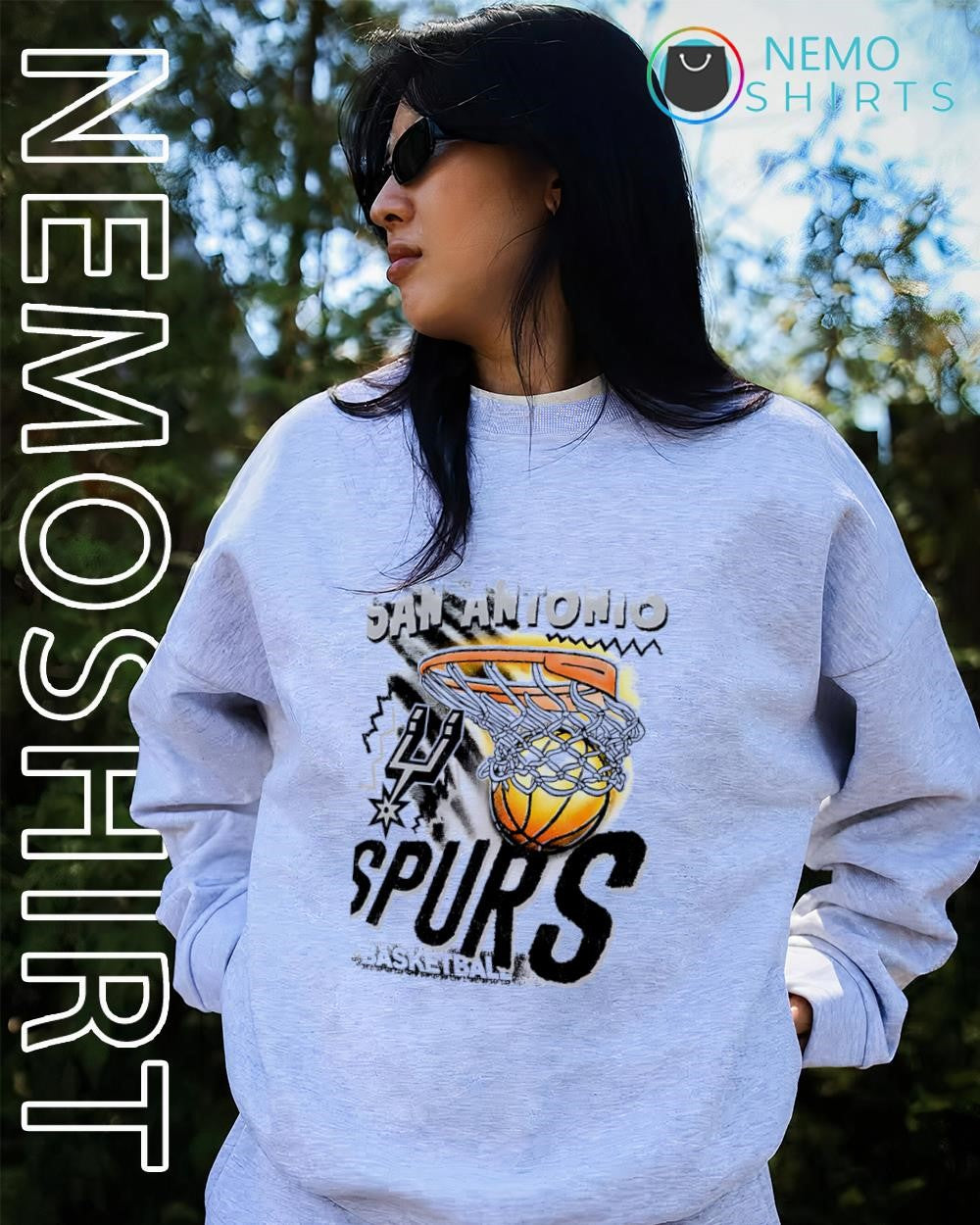 San Antonio Spurs basketball graphic shirt