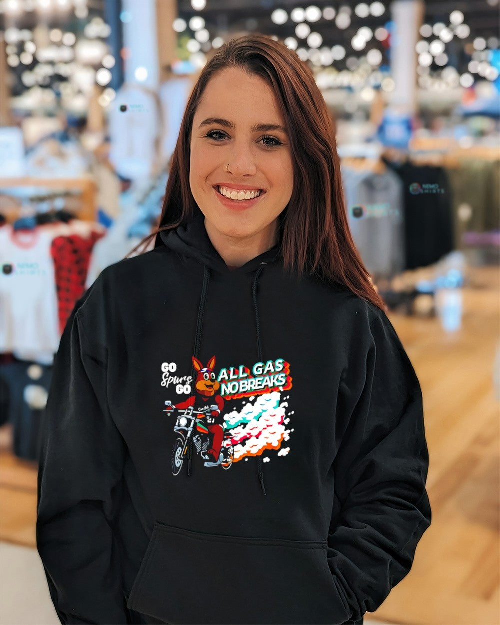San Antonio Spurs mascot all gas no breaks go Spurs go shirt