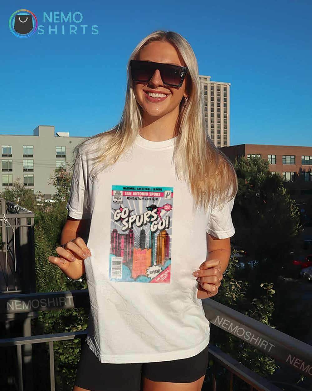 San Antonio Spurs more action more run city comic book shirt