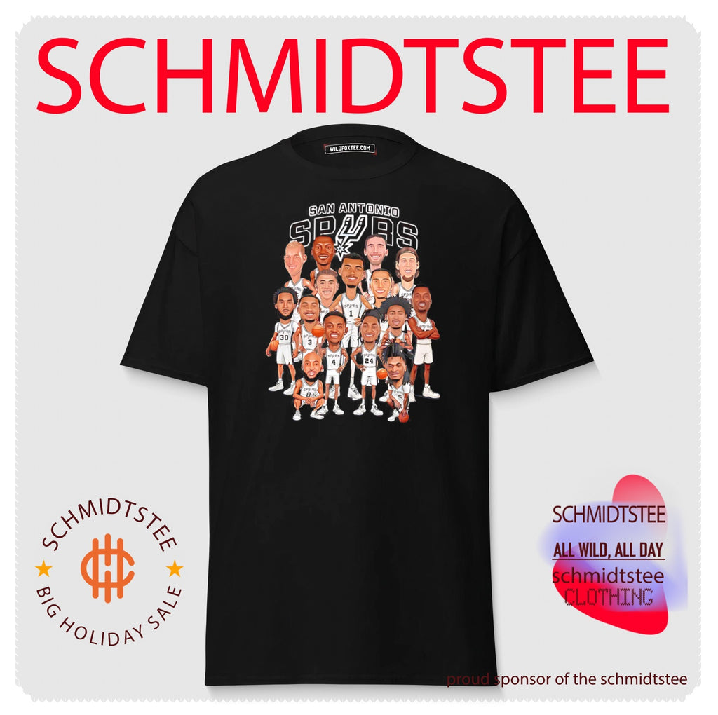 San Antonio Spurs team members caricature shirt