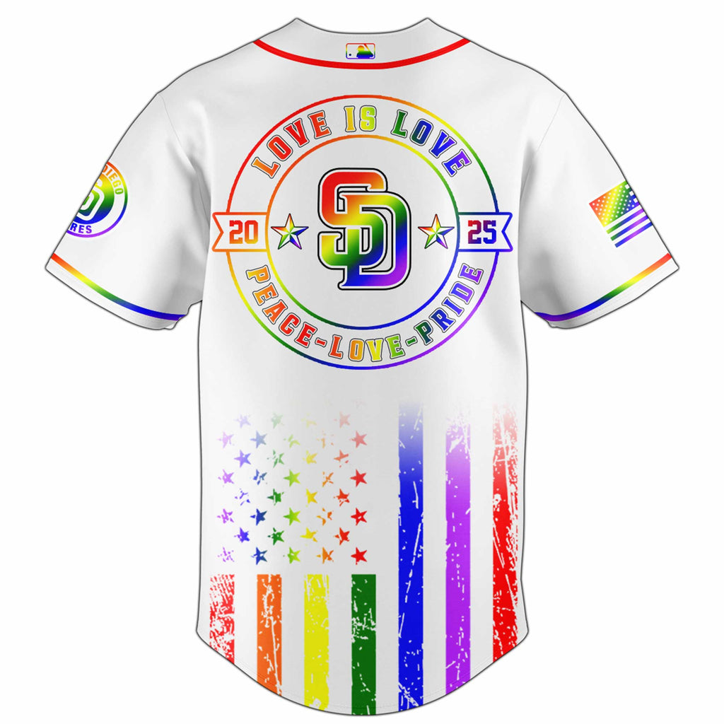 San Diego Padres Happy Pride Month Baseball Jersey