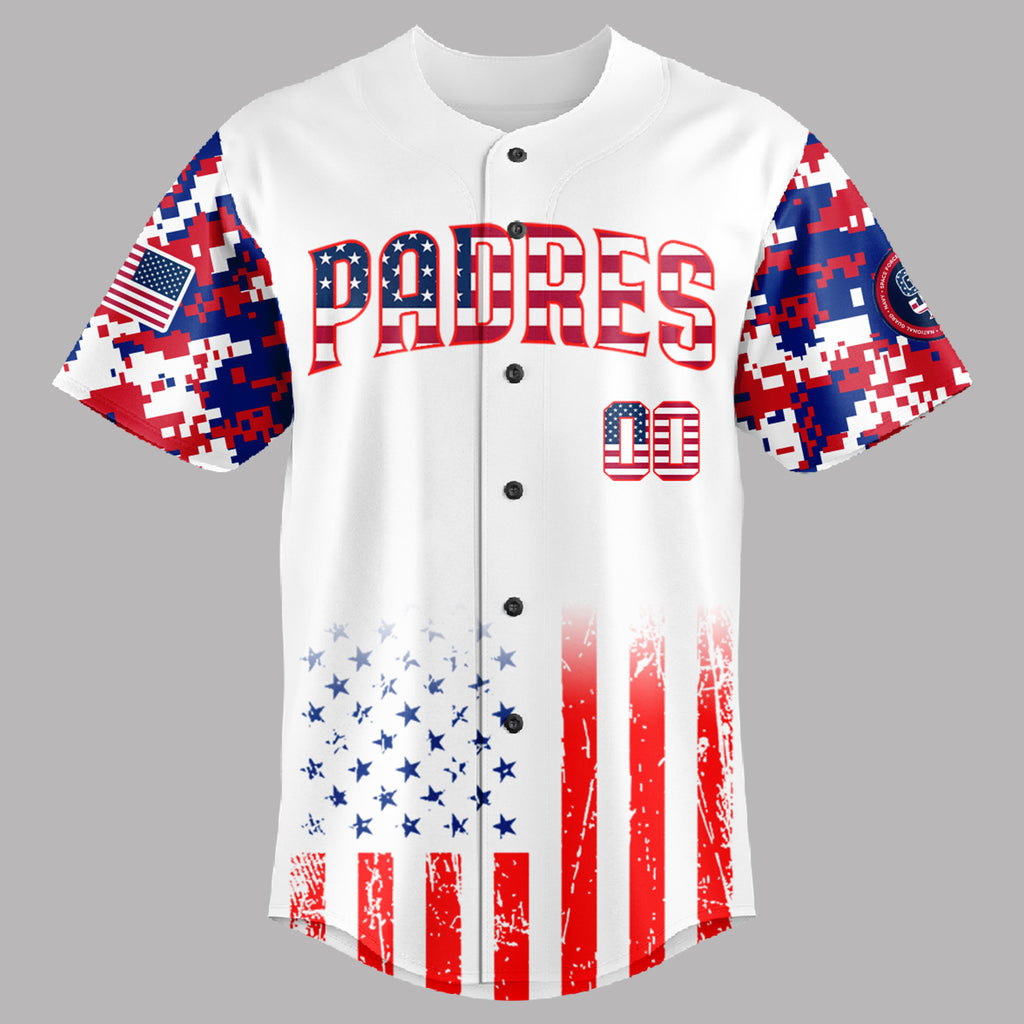 San Diego Padres MLB The 4th Of July Military Jersey