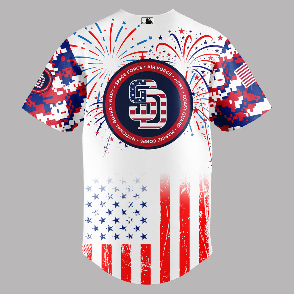 San Diego Padres MLB The 4th Of July Military Jersey