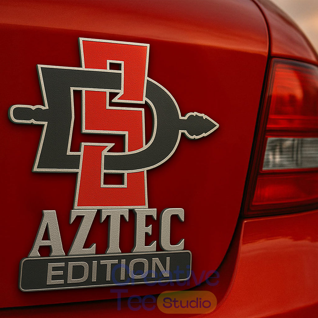 San Diego State Aztecs Custom Car Name Badge
