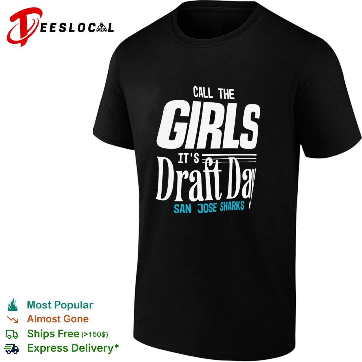 San Jose Sharks call the girls its draft day shirt