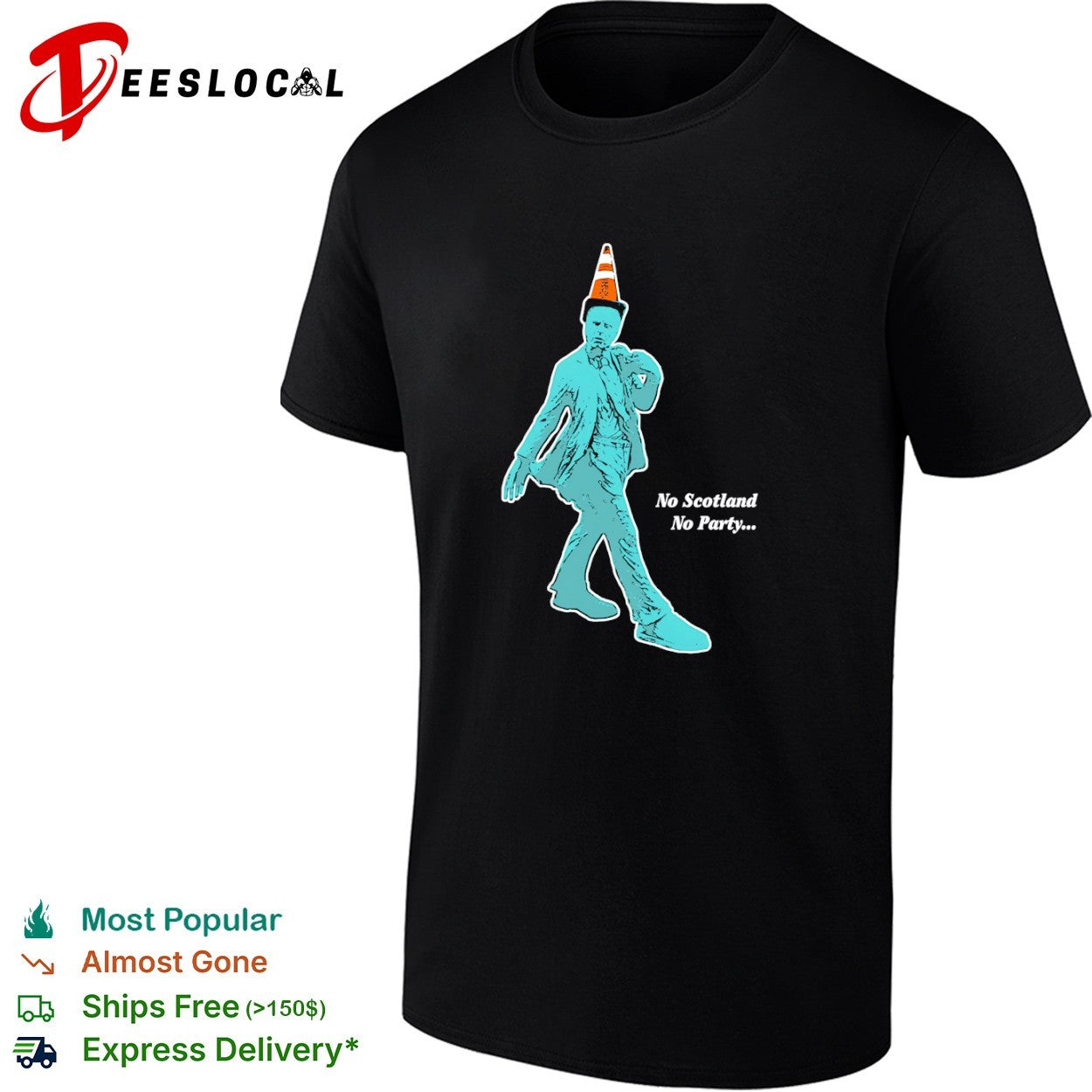 Scotland no party traffic cone shirt