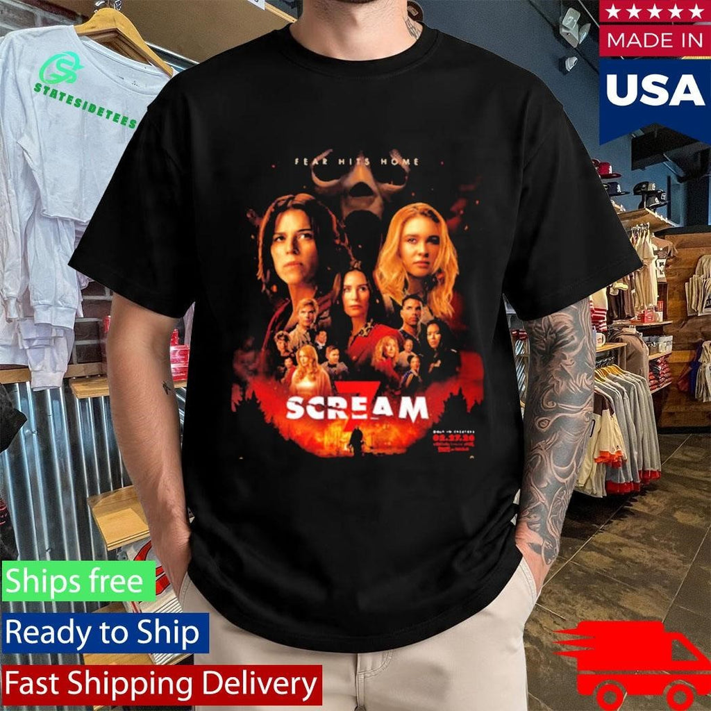 Scream 7 Fear Hits Home New Poster Film In Theaters On February 27 2026 Shirt