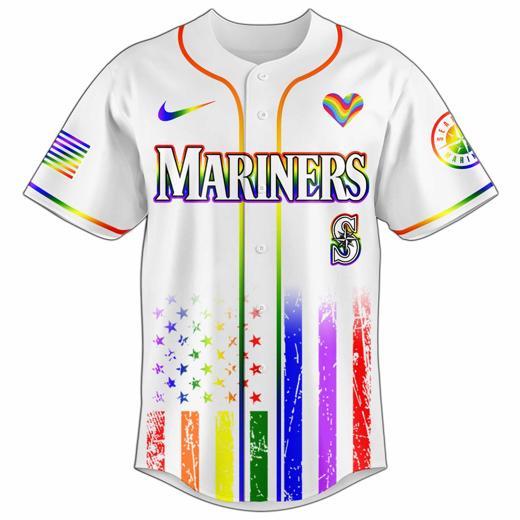 Seattle Mariners Happy Pride Month Baseball Jersey