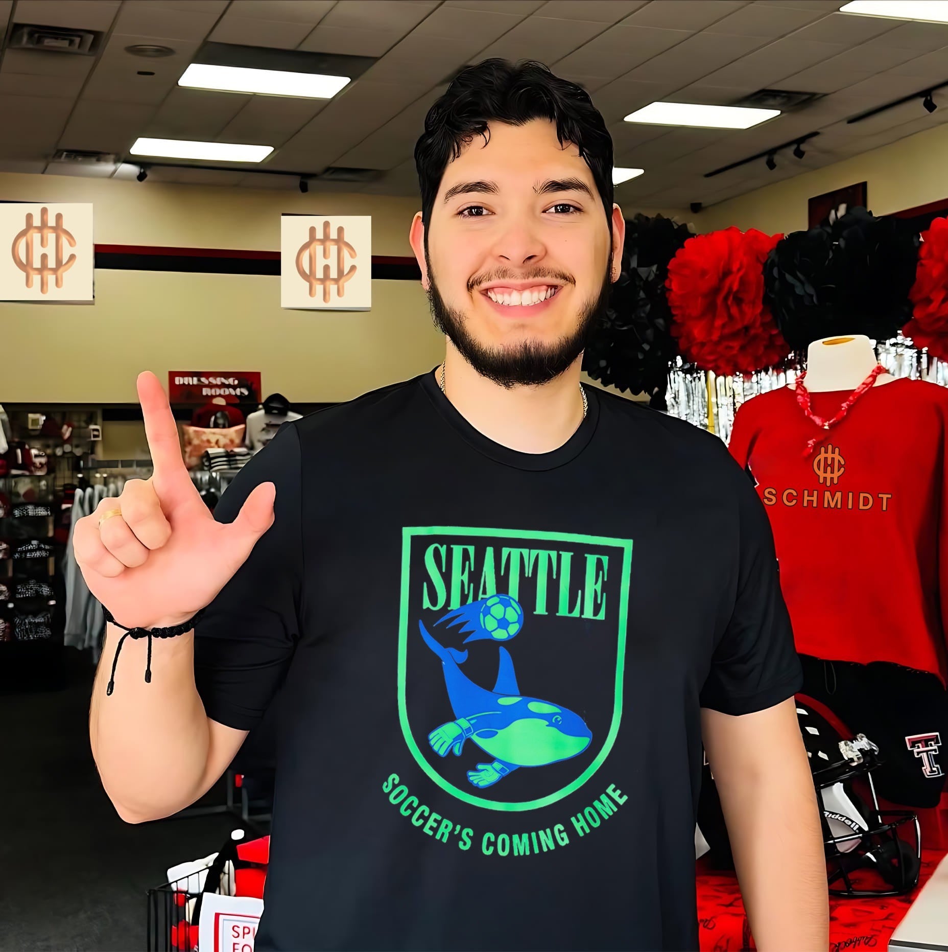 Seattle Road Trip Soccer’s Coming Home Orca shirt