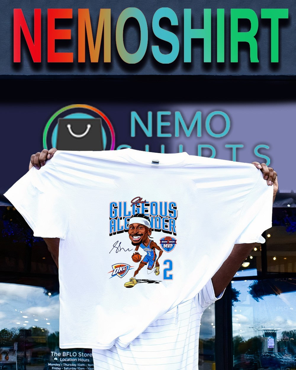 Shai Gilgeous-Alexander 2 OKC back 2 back MVP signature shirt