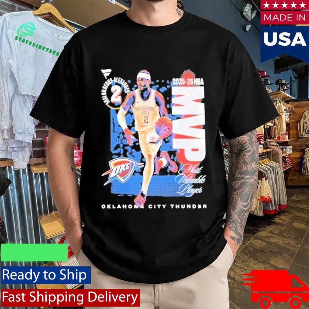 Shai Gilgeous Alexander 2025 26 NBA MVP Oklahoma City Thunder Shirt