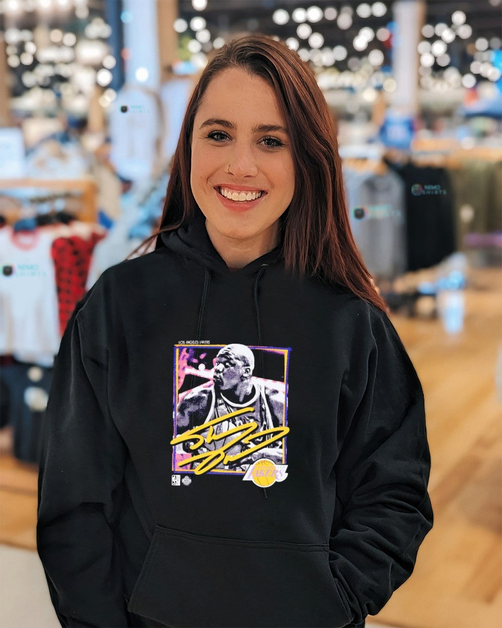 Shaquille O ‘Neal Los Angeles Lakers NBA freeze frame graphic shirt