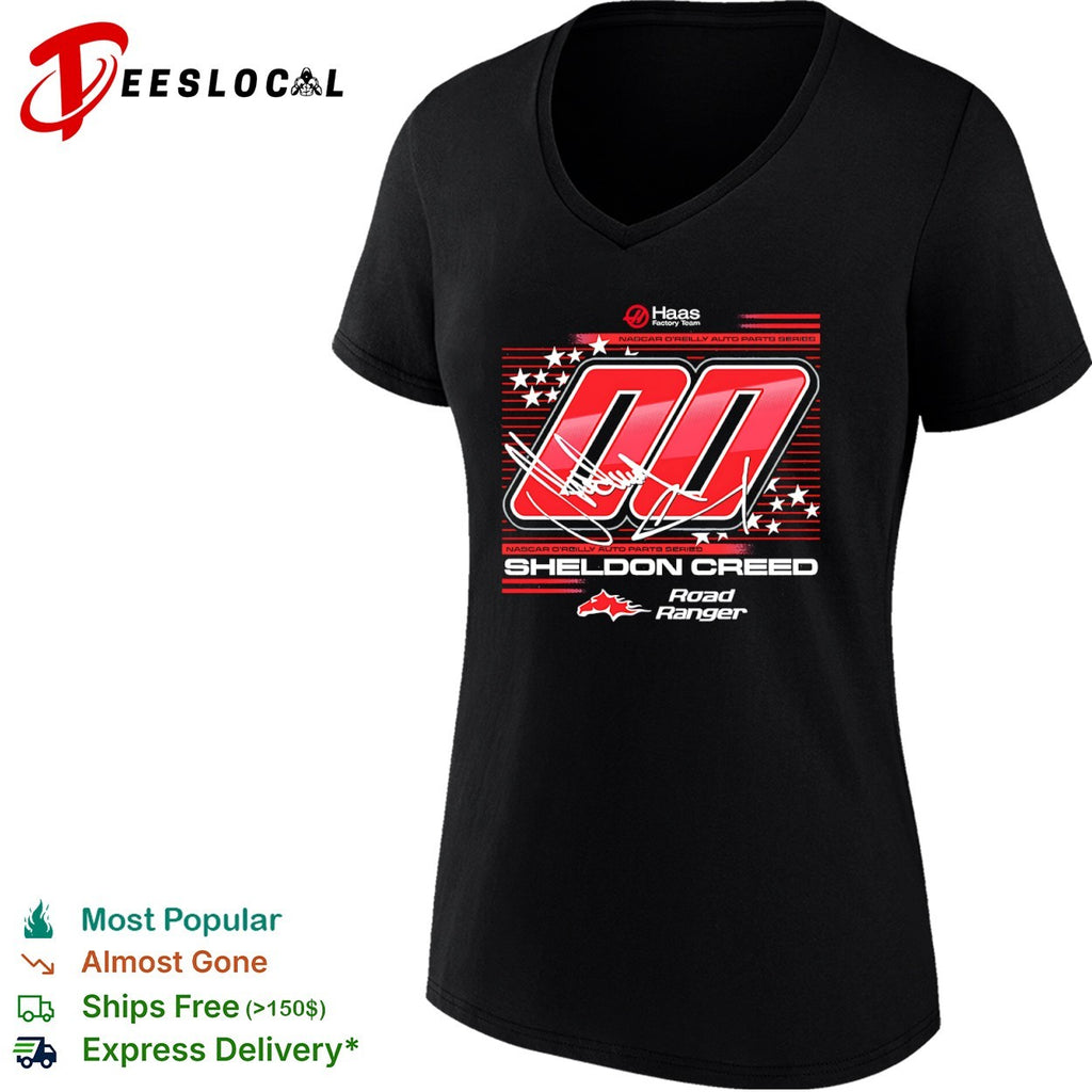Sheldon Creed Haas Factory Team NASCAR OReilly Auto Parts Series number 00 Road Ranger shirt