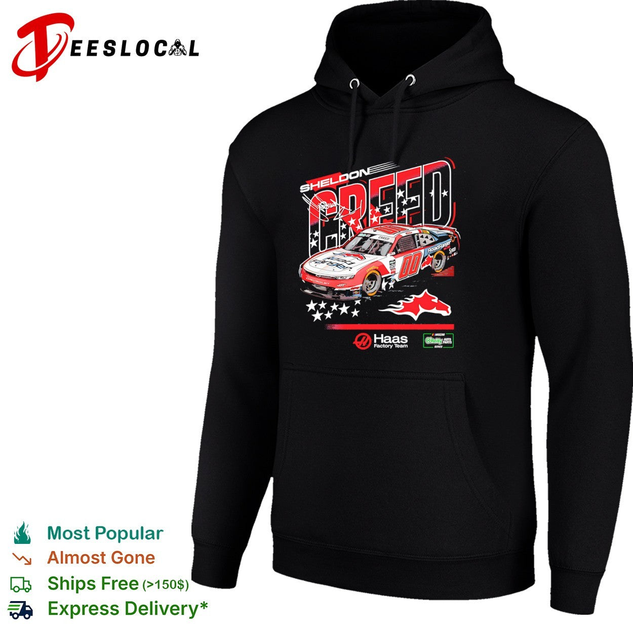 Sheldon Creed Haas Factory Team race car 00 Road Ranger NASCAR OReilly Auto Parts Series shirt