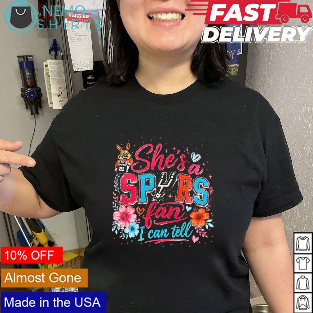She’s a Spurs fan I can tell San Antonio Spurs logo shirt