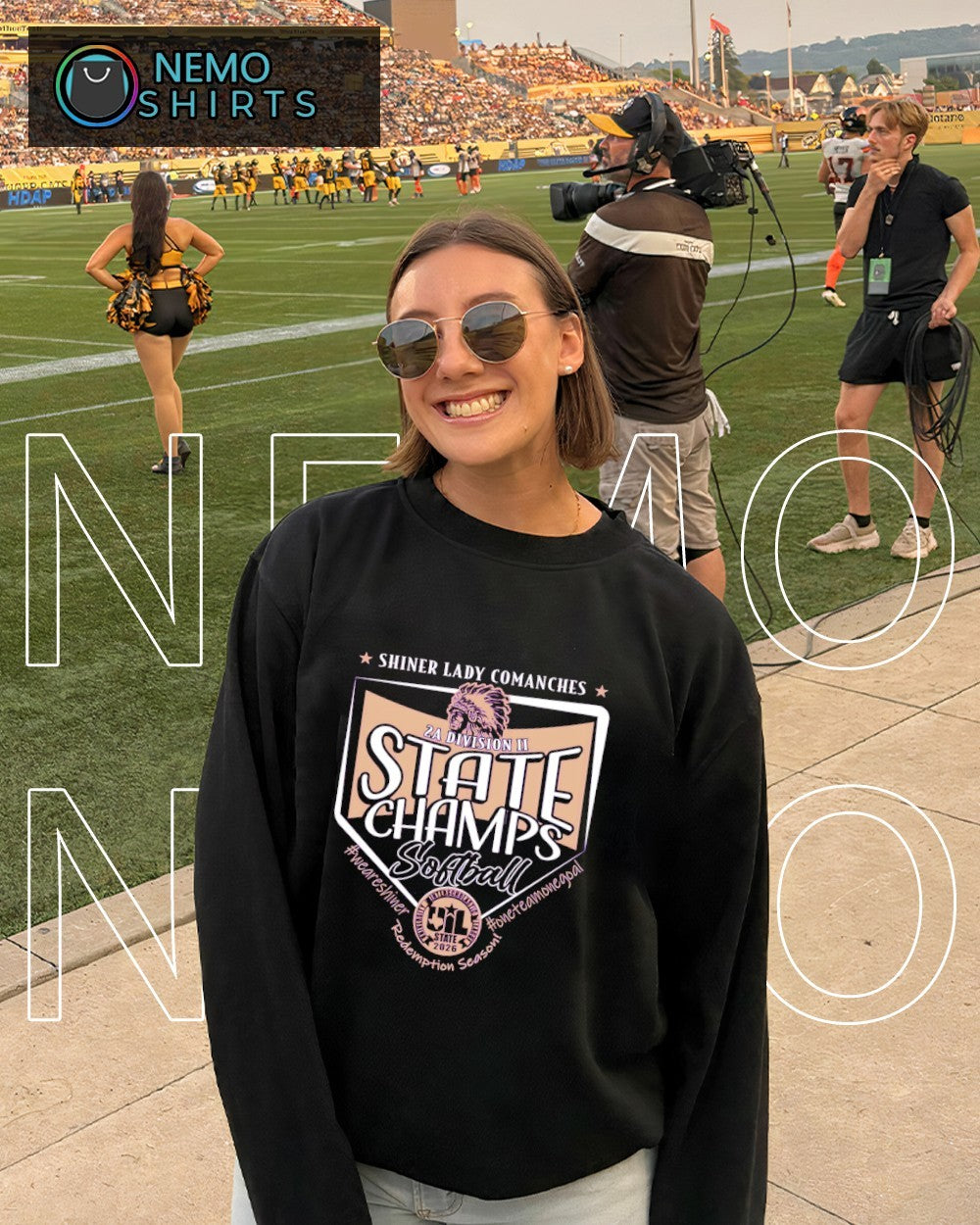 Shiner Lady Comanches 2026 2A Division II Softball State Champions shirt