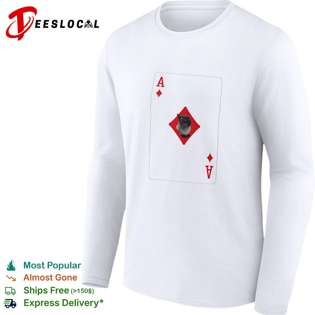 Siamese Cat Ace of Diamonds Playing Card shirt
