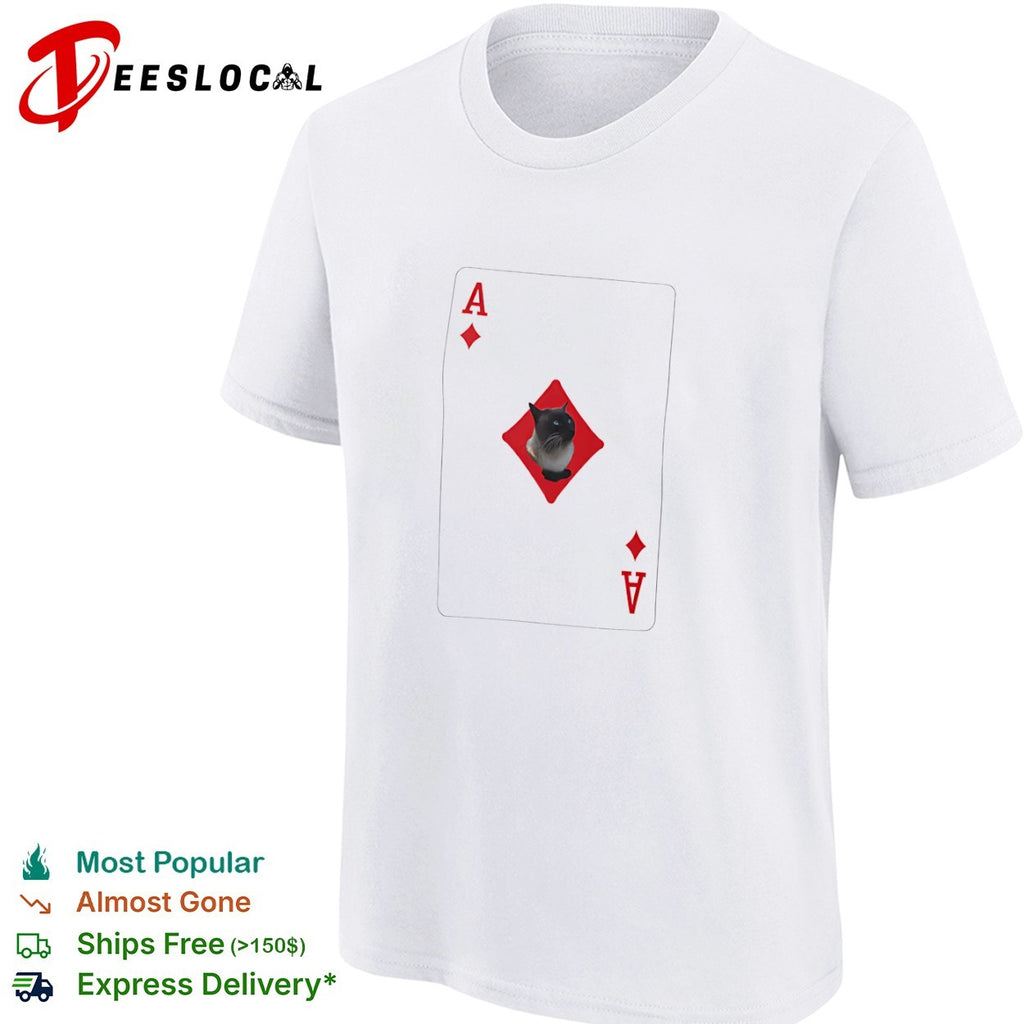 Siamese Cat Ace of Diamonds Playing Card shirt