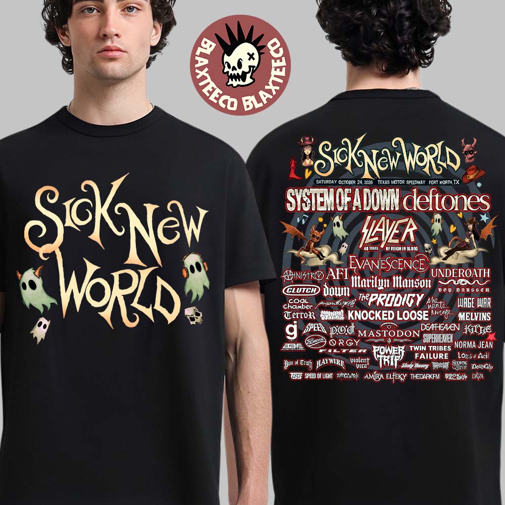 Sick New World Texas 2026 Festival Fort Worth TX At Texas Motor Speedway On October 24 2026 Lineup T-Shirt