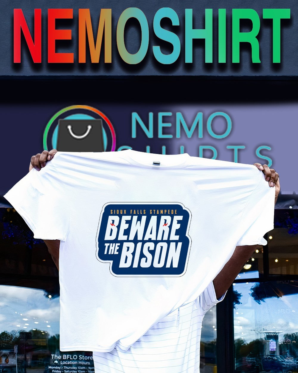 Sioux Falls Stampede beware the bison shirt