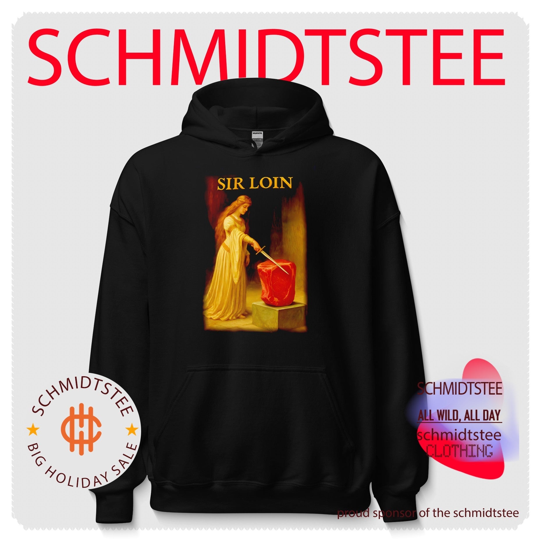 Sir Loin Steak Meme funny food pun medieval art shirt
