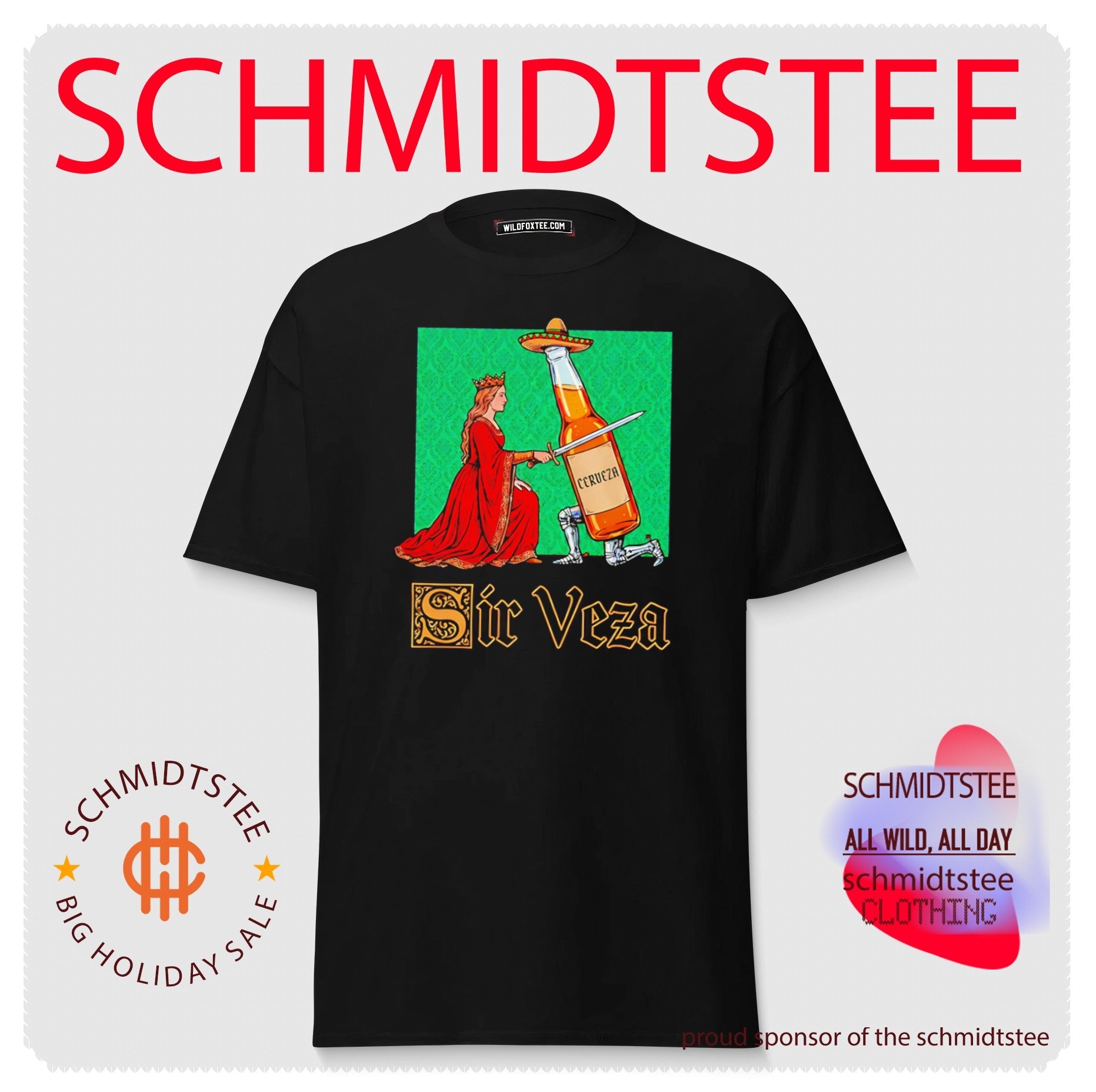 Sir Veza Knight with Beer Bottle cerveza shirt