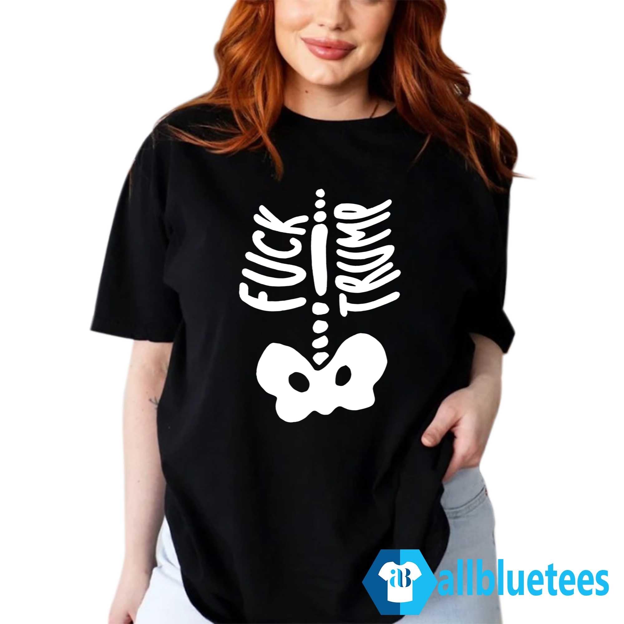 Skeleton F-ck Trump Halloween Costume Shirt