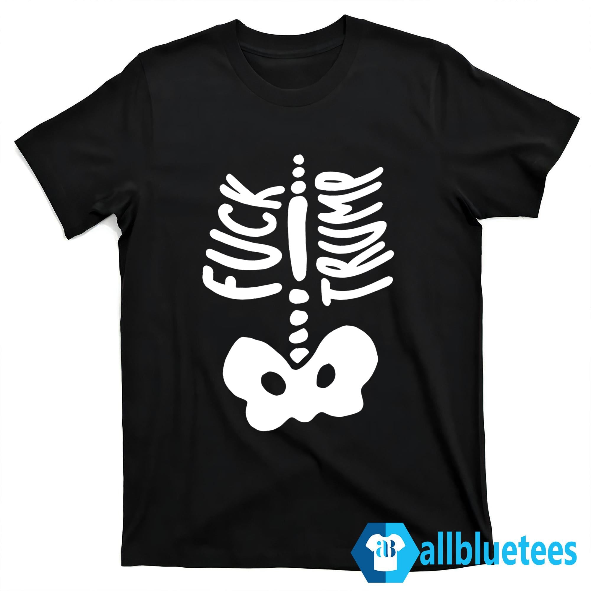 Skeleton F-ck Trump Halloween Costume Shirt