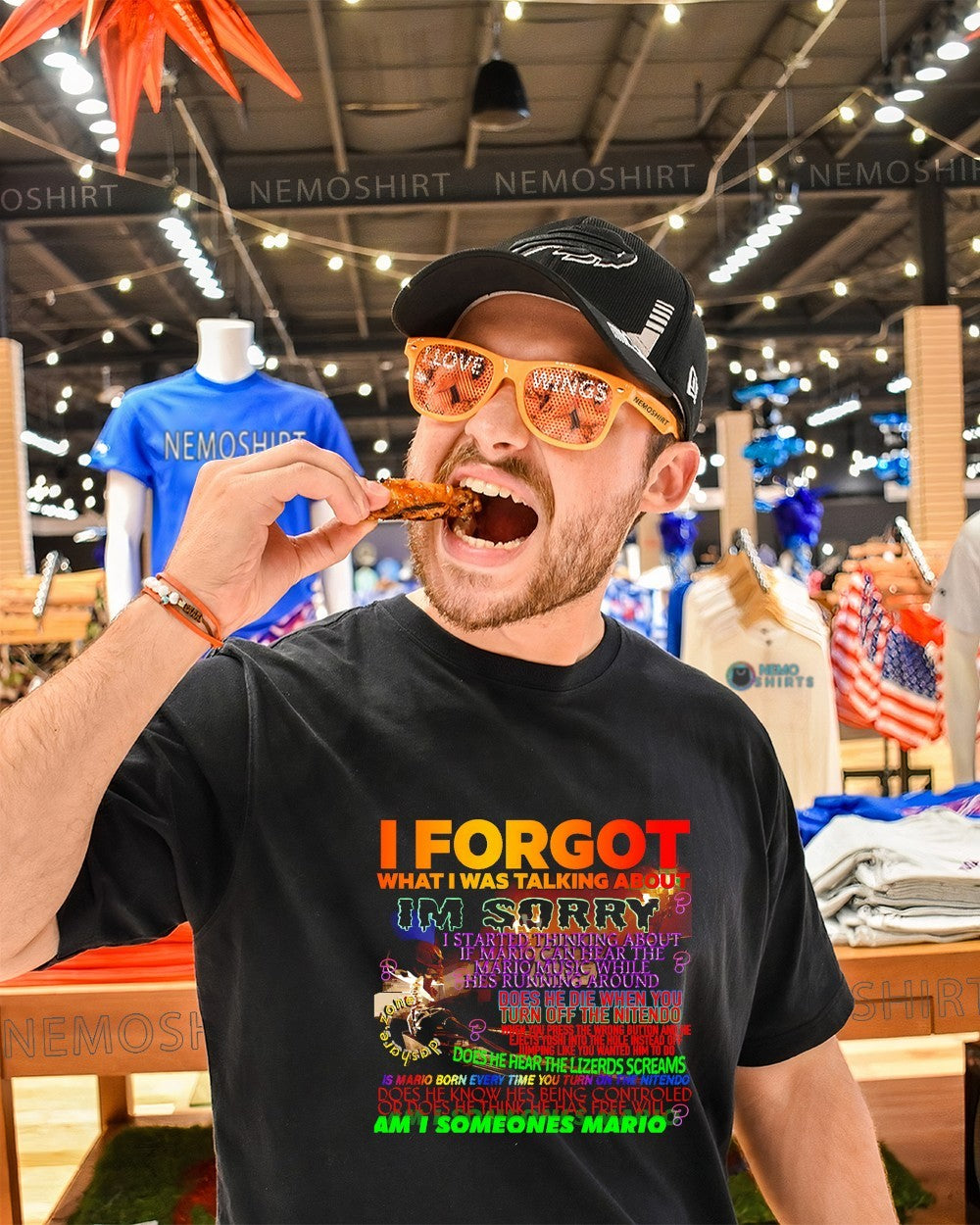 Skeleton I forgot what I was talking about Im sorry shirt