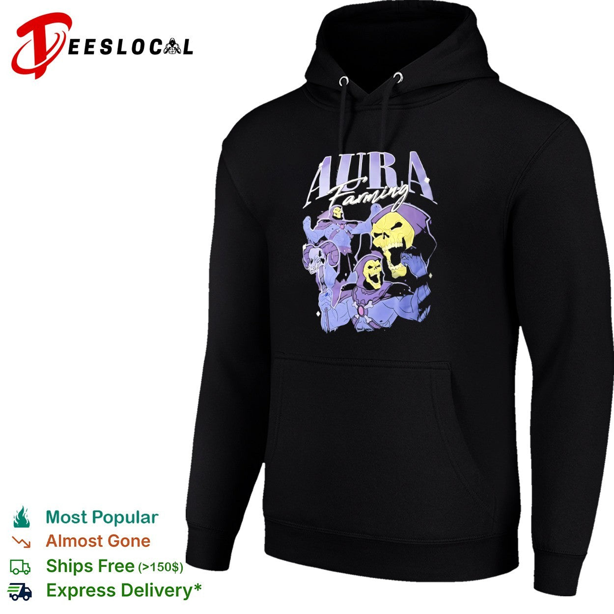Skeletor Aura Farming Masters of the Universe He-Man and the Masters of the Universe shirt