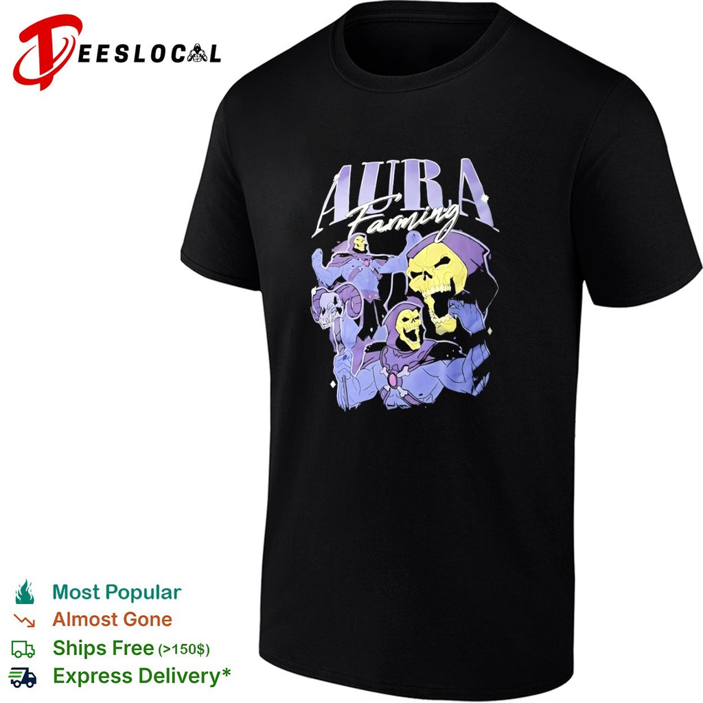 Skeletor Aura Farming Masters of the Universe He-Man and the Masters of the Universe shirt