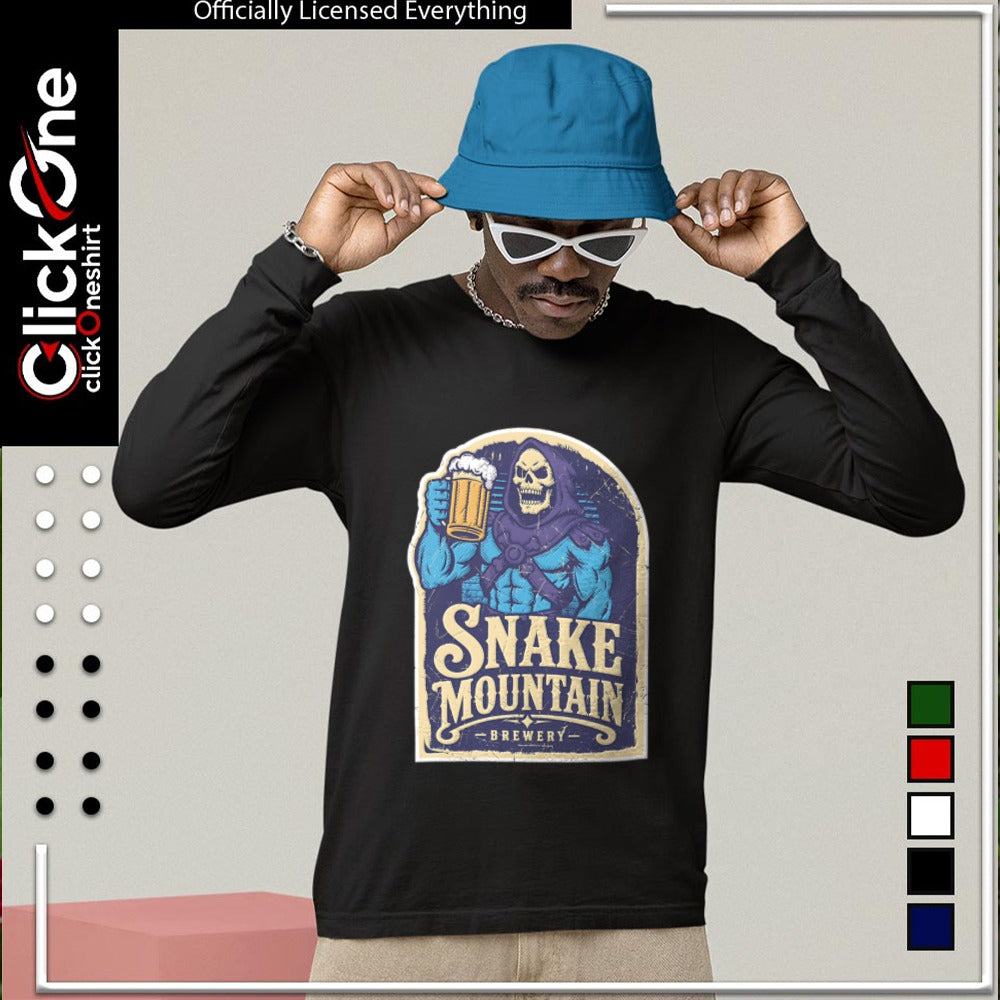 Skeletor Masters Of The Universe Snake Mountain Brewery Blue Skeleton Holding Beer Mug shirt