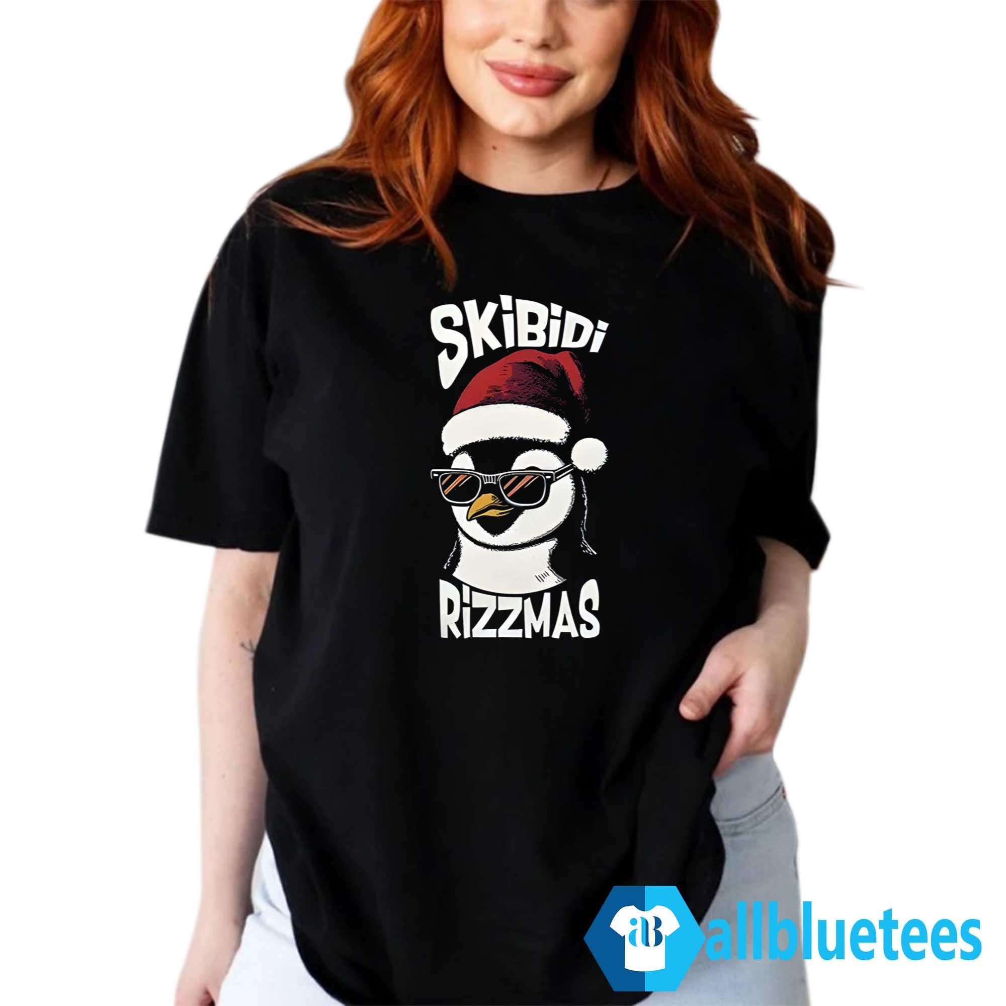 Skibidi Rizzmas Gen Alpha Slang Christmas Penguin Shirt