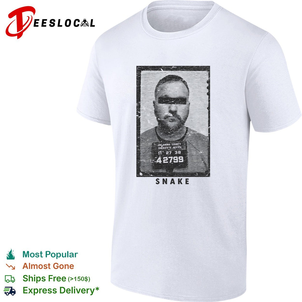 Snake Plissken Escape from New York Oklahoma County Sheriffs Office mugshot shirt