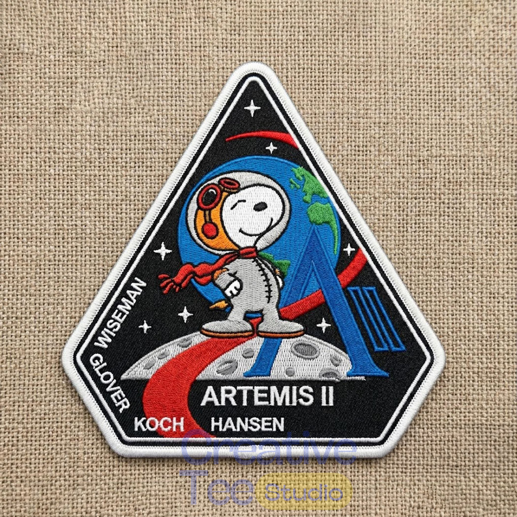 Snoopy Artemis II Mission Embroidered Iron-On Patch