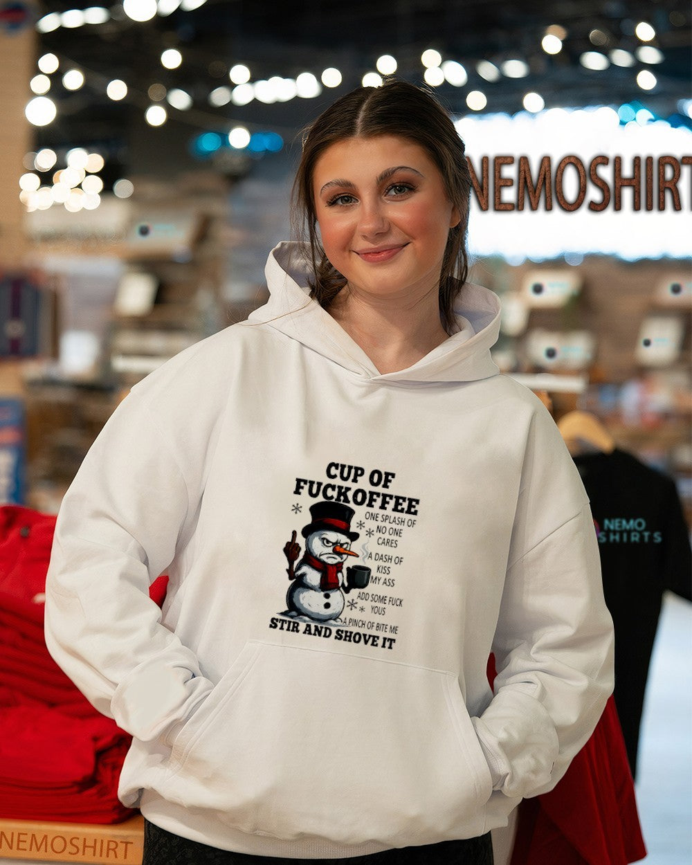 Snowman cup of fuckoffee one splash of no one cares a dash of kiss my ass shirt