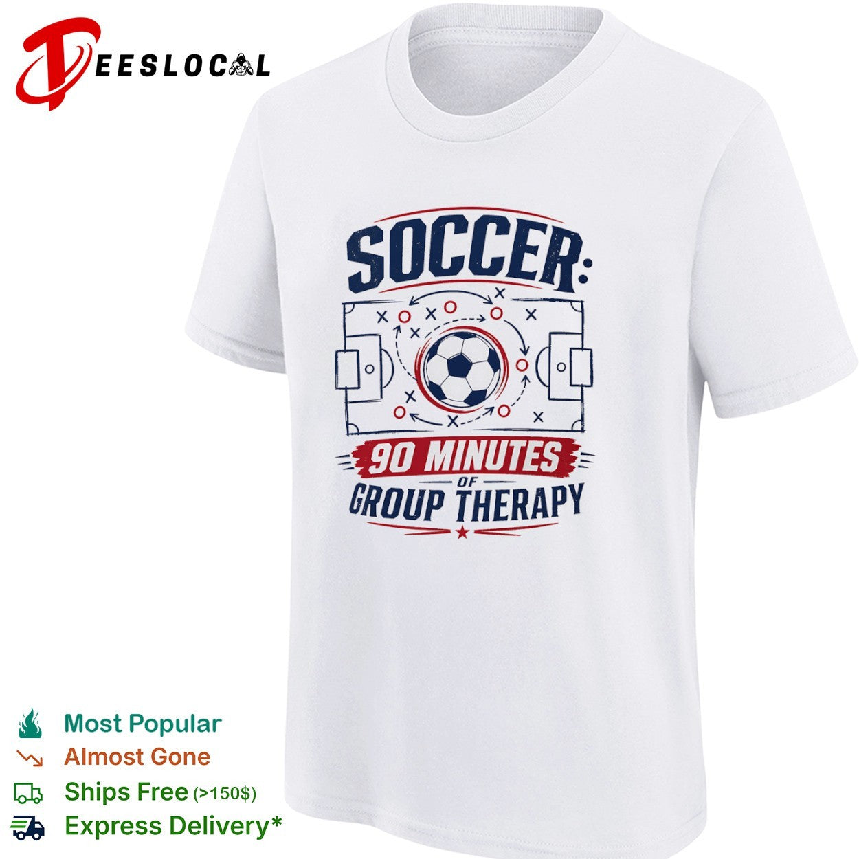 Soccer 90 minutes of group therapy field playbook shirt