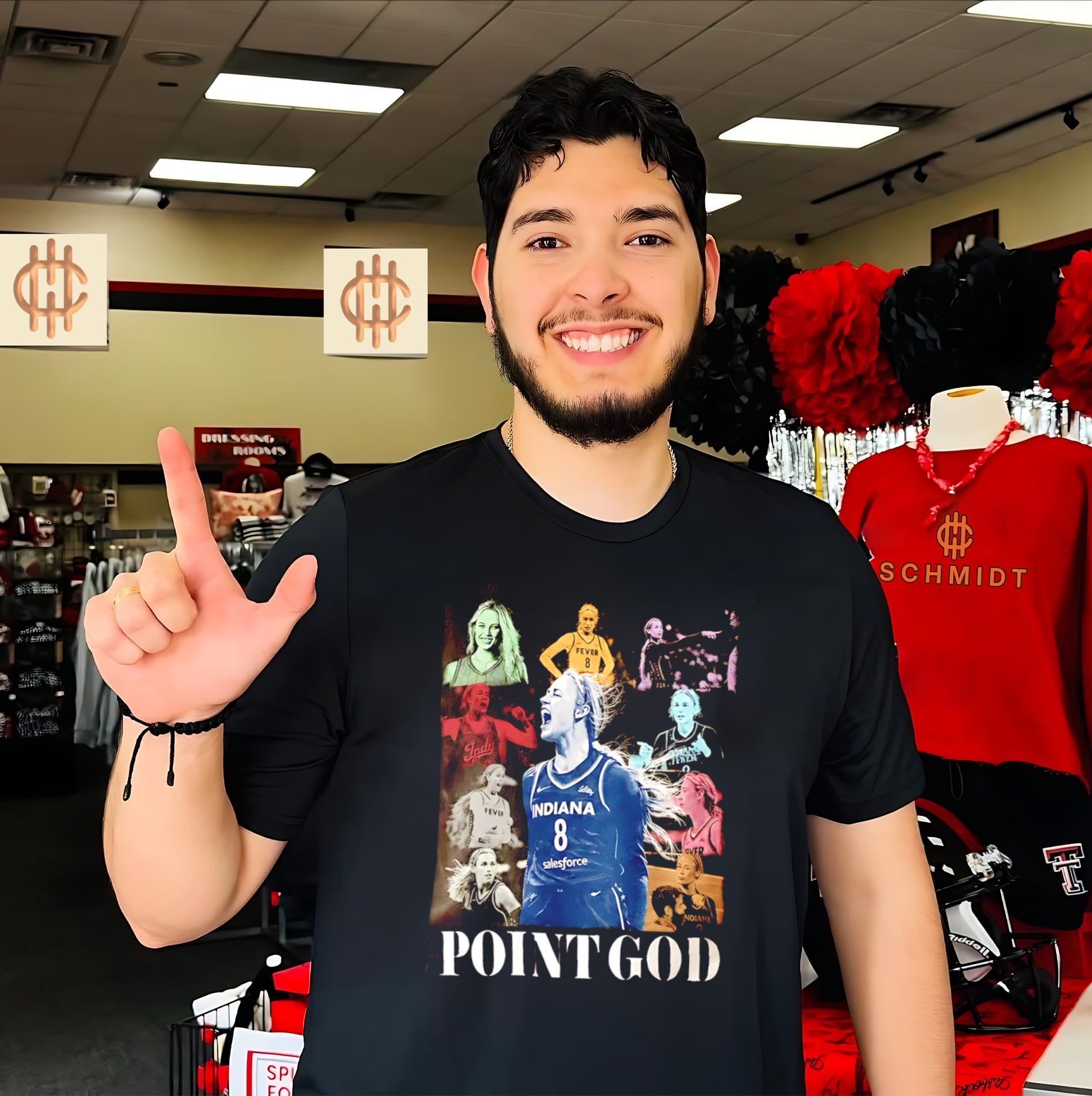 Sophie Cunningham Indiana Fever no 8 Point God WNBA shirt