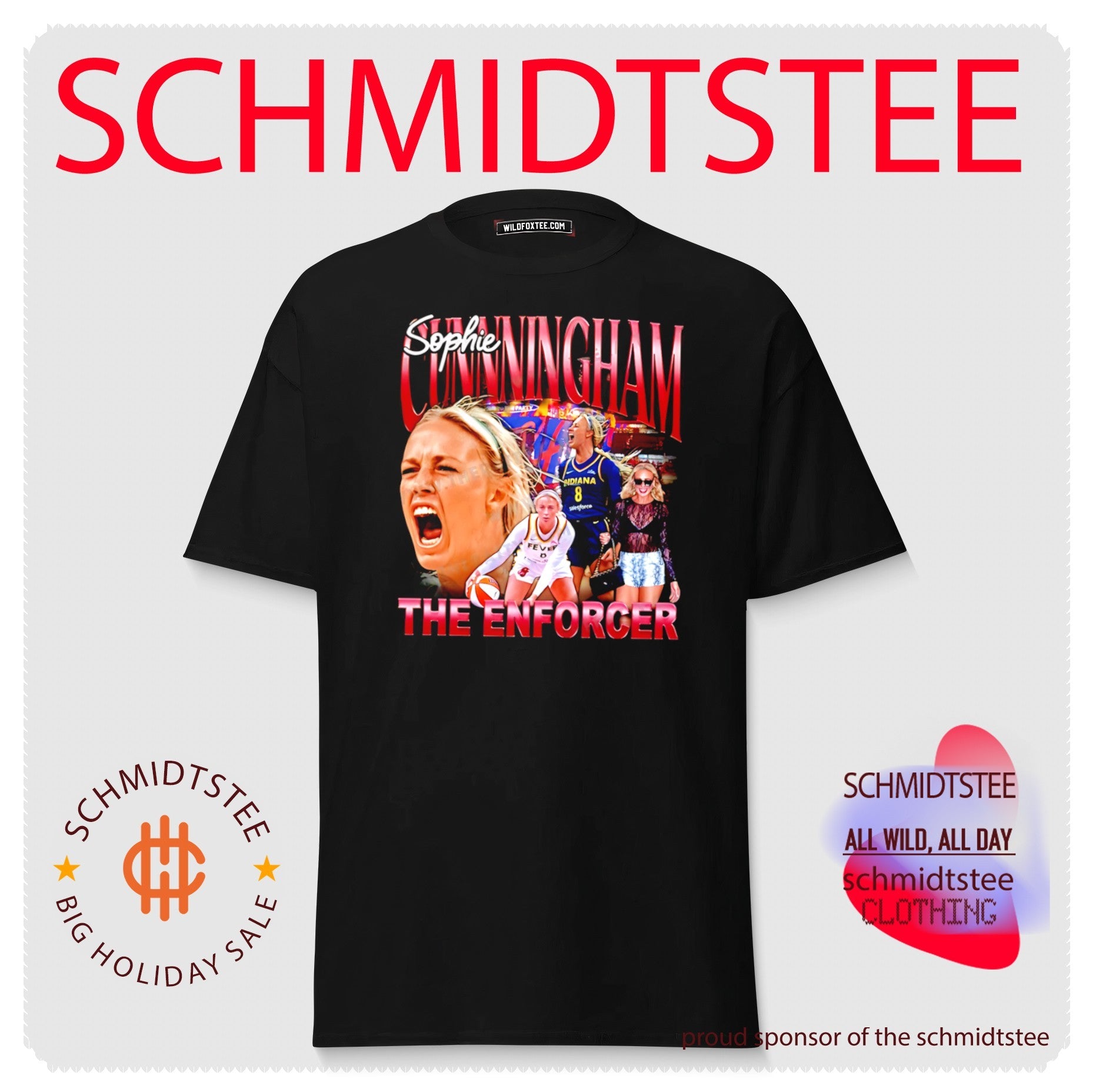 Sophie Cunningham The Enforcer Indiana Fever player collage shirt