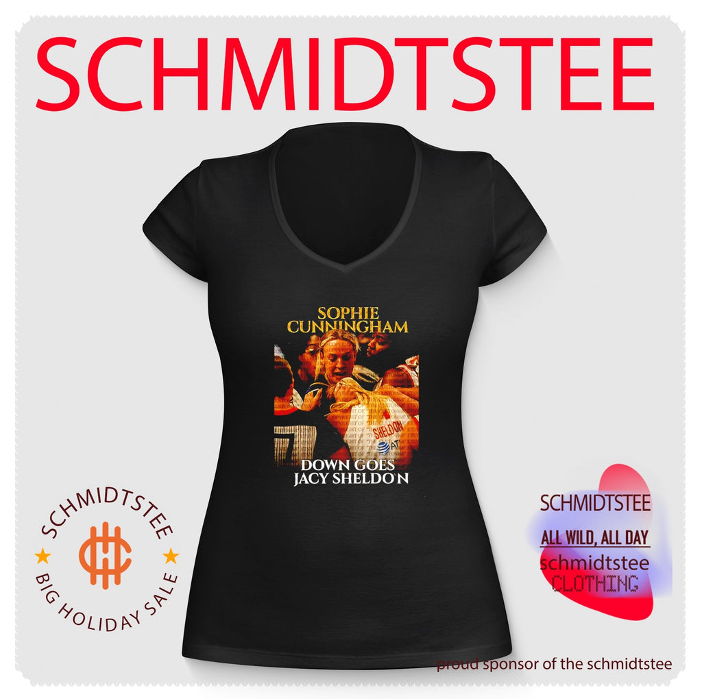 Sophie Cunningham and Jacy Sheldon Indiana Fever Down Goes Jacy Sheldon shirt
