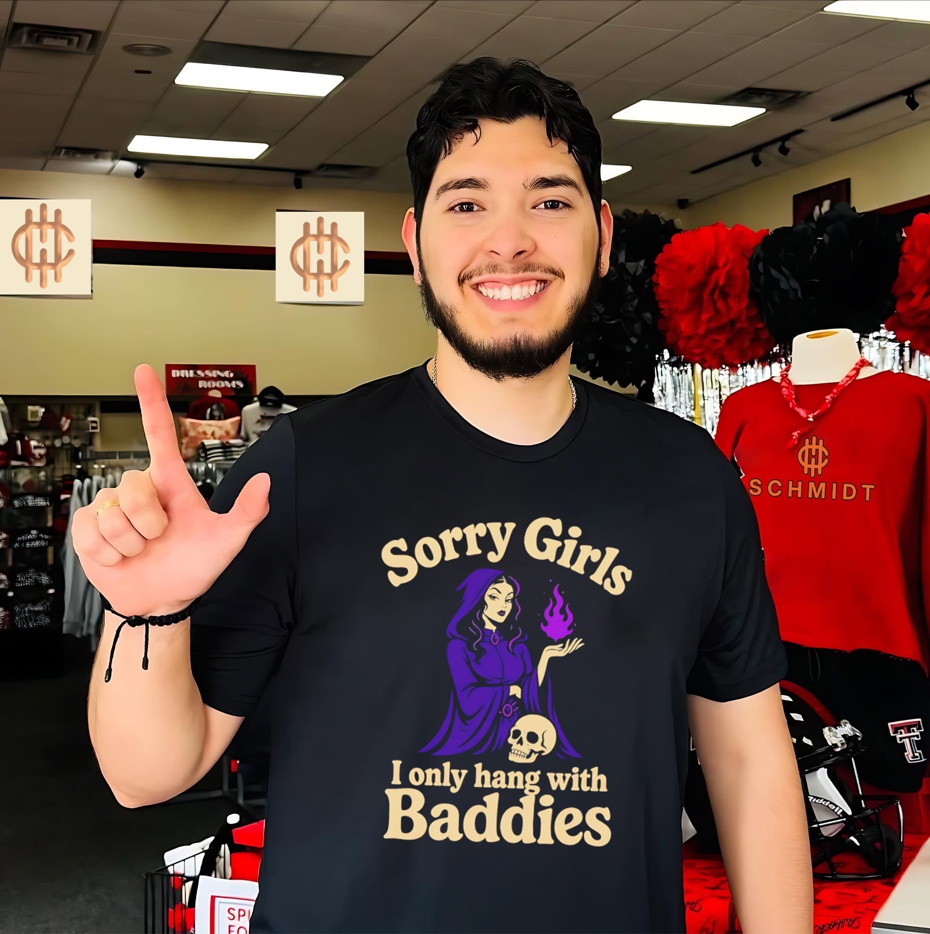 Sorry Girls I Only Hang with Baddies Warlock wizard shirt